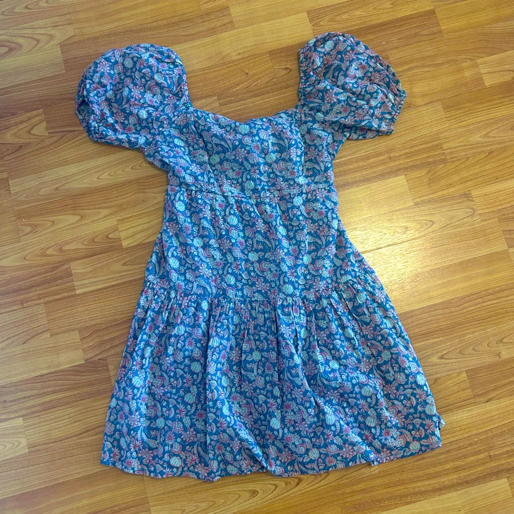 Japna blue floral spring / summer dress size small